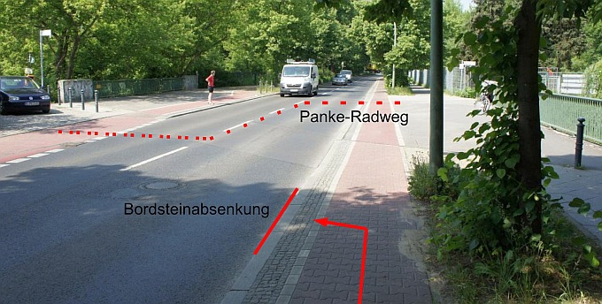 Kreuzung Panke-Radweg / Bahnhofstr