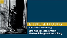 Einladung Gedenkveranstaltung Marie Grünberg